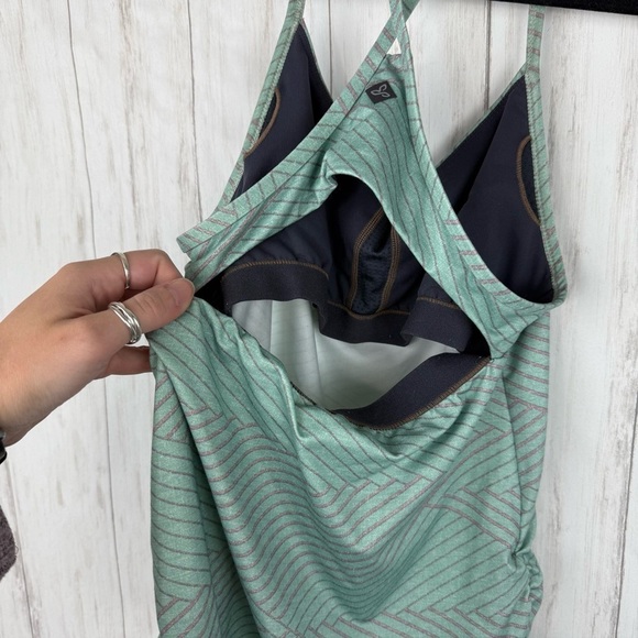 Prana Green Striped Women's Top - Picture 5 of 6